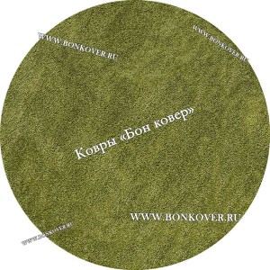 Витебский Круглый Ковер С Длинным Ворсом Зеленый