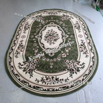 Ковер Лайт Карпет Дизайн 23896 Зеленый Овал